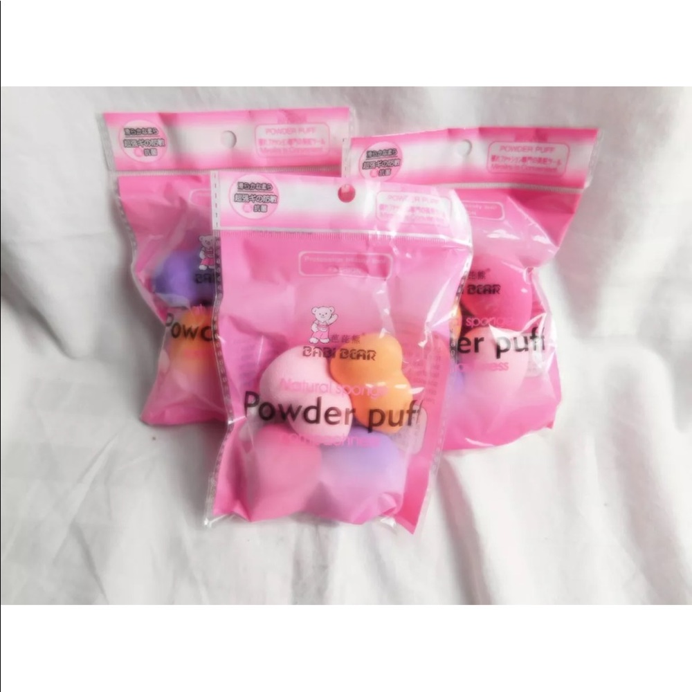 Babi Bear Natural Sponge Powder Puff 3 Packs